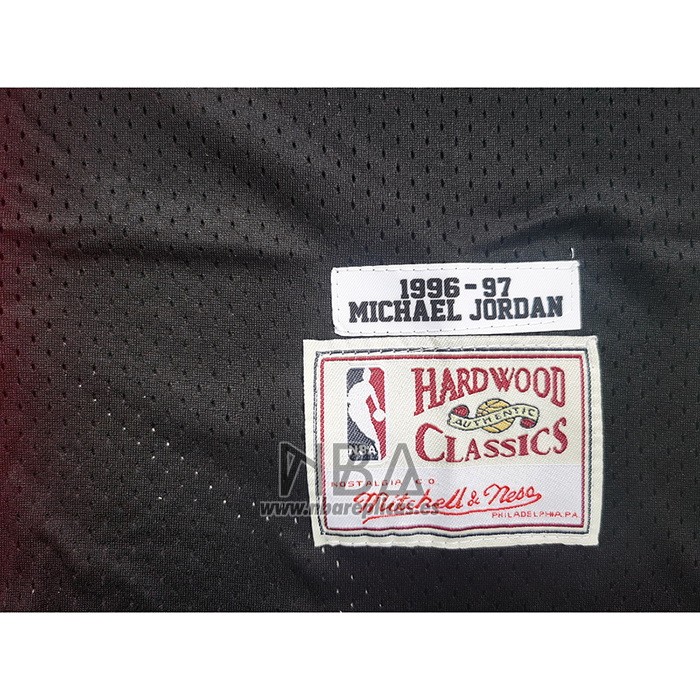 Camiseta Chicago Bulls Michael Jordan NO 23 Split Negro Rojo